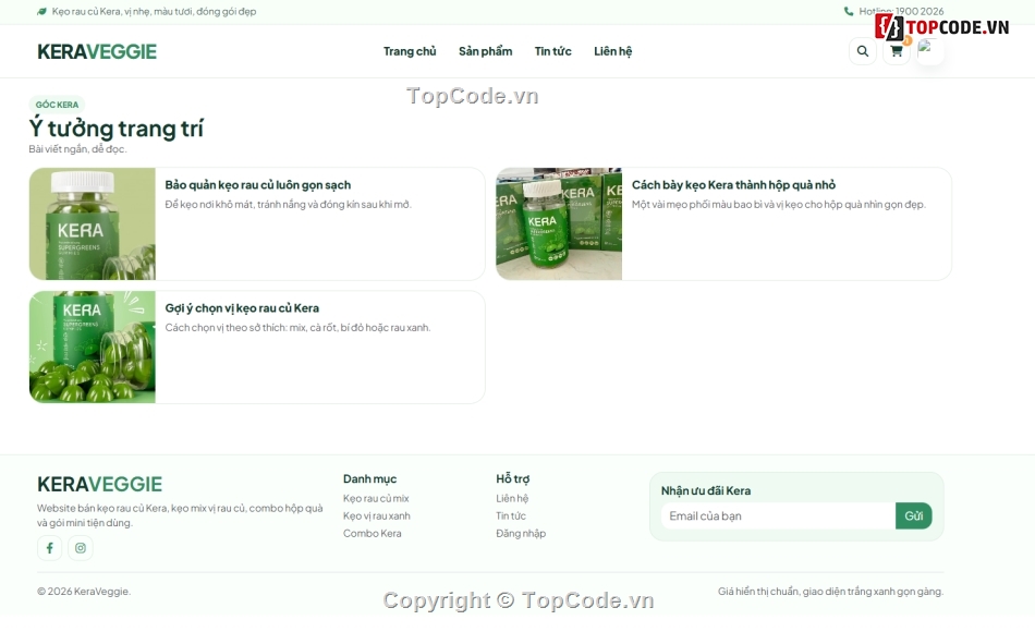 bán kẹo,bán website,website bán rau củ